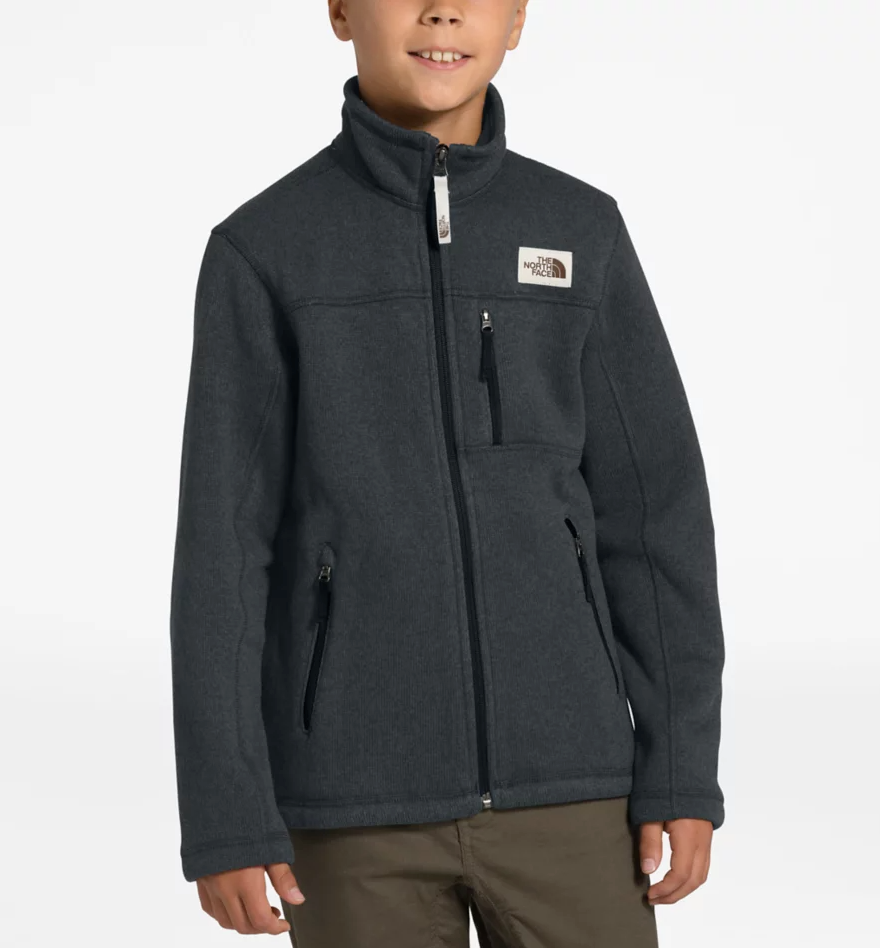 The North Face Boys Gordon Lyons Full-Zip Fleece Hoodie/Whitout