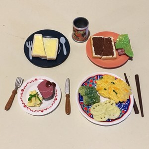 1-6-Scale-Miniature-Food-LOT-Dollhouse-Dinner-Mamoya-039-s-Cooking-Rement
