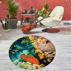 3D Red Spotted Fish N1383 Game Rug Mat Round Elegant Photo Carpet Mat Eve 2023