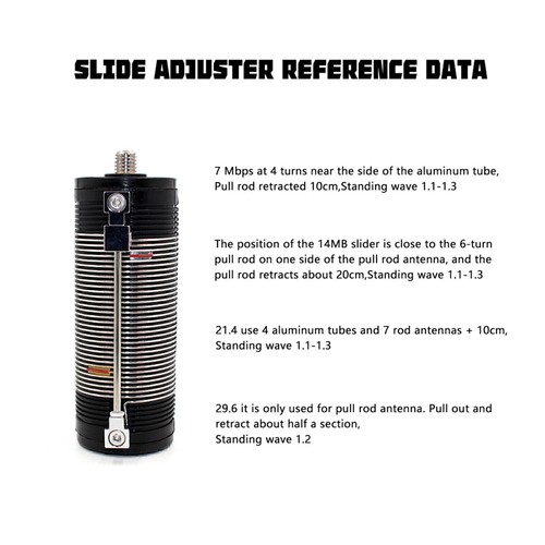 Shortwave Antenna Portable with Slide Regulator 8-Band 7MHz-50MHz JPC-12 fits TV - Photo 7/12