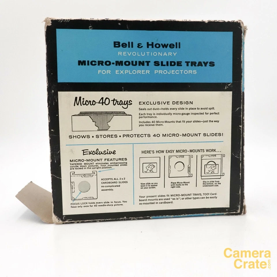 Bell & Howell Micro Mount Slide Trays 2 x 2 - 120 Slides #OT-4641 - Image 3 of 4