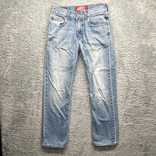 Levi's 514 Slim Straight Jeans 12 Reg Size 26x26.5 Wear on Knee and Bottom Legs