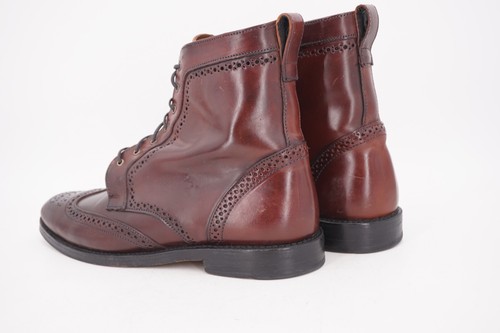 $845 | BOTA DERBY ALLEN EDMONDS 11 B DALTON WING TIP BORGOÑA SHELL CORDOBESA - Imagen 3 de 14