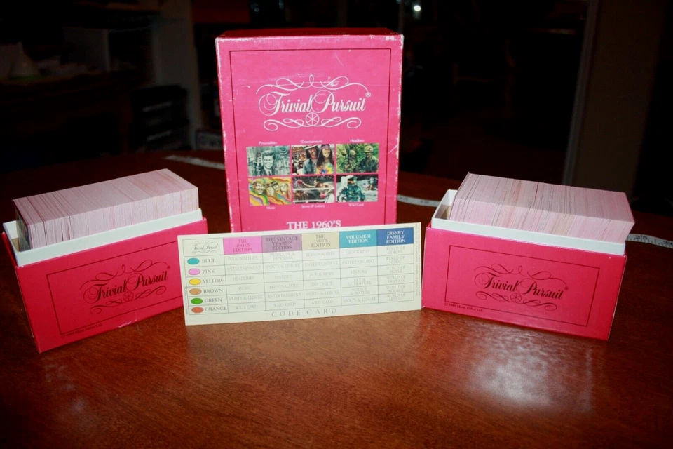 Juego de cartas Trivial Pursuit años 60 para usar con juego maestro - Parker Brothers 1990 Foto 3 de 4