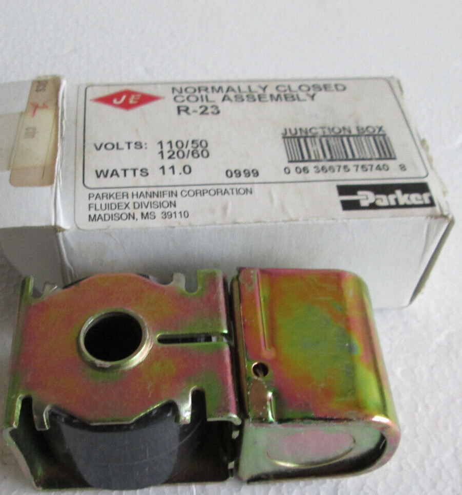 Parker Hannifin R-23 Normally Closed Solenoid Coil Assembly 11.0 watt