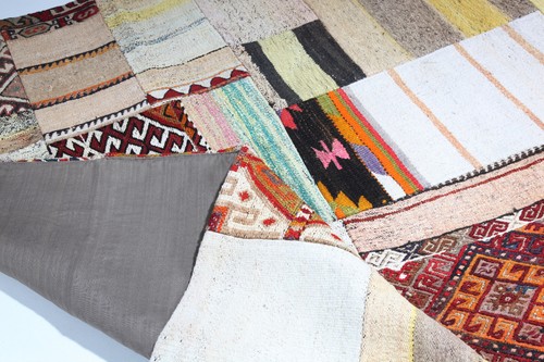 Turkish Decorative Patchwork Made from Vintage Kilim,Floor Kilim - Picture 11 of 11