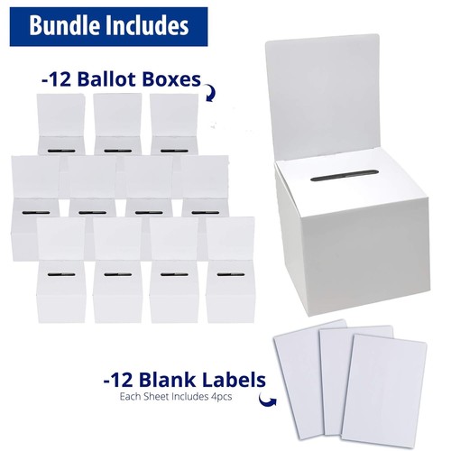 Weiß glänzend 6x6x6 Wahlurne - vielseitige Raffle Ticketbox, Vorschlag & Donati - Bild 12 von 21
