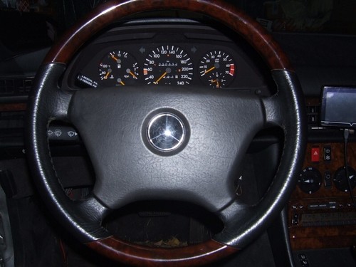 Mercedes Holzlenkrad W116 W123 W124 W201 W461 Lederlenkrad Sportline Lenkrad - Bild 1 von 9