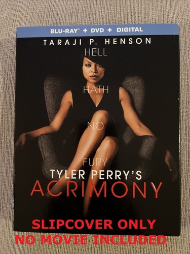 TYLER PERRY'S ACRIMONY (Blu-ray DVD Digital) SLIPCOVER ONLY - NO MOVIE  RARE OOP