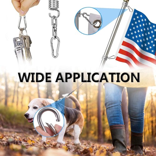 Durable Pear-Shaped 304 Stainless Steel Snap Hooks - Quick Attach Connector Set - Picture 7 of 9