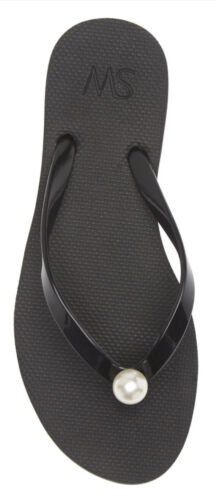 Gorgeous New Stuart Weitzman Pearl Flip Flop Sz 9 - Picture 2 of 8