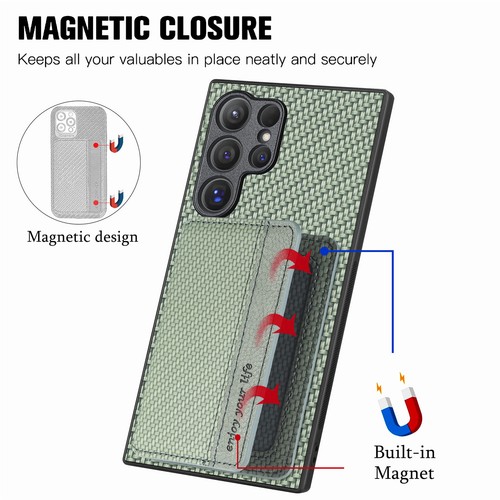 For Samsunng Galaxy S25/S24/S23/S22 Back Flip Stand PU Leather Magnetic Case - Picture 24 of 27
