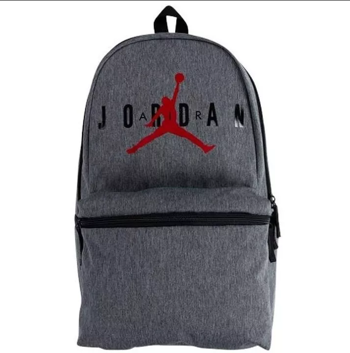 Nike Jump Air Jordan Backpack Grey Red Rucksack Bag Michael