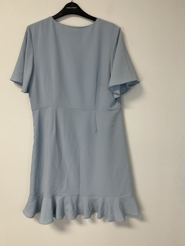 River Woods A Line Dress Womens 8 Blue Swing Ruffle Short Sleeve FR:40 N133 - Picture 4 of 9