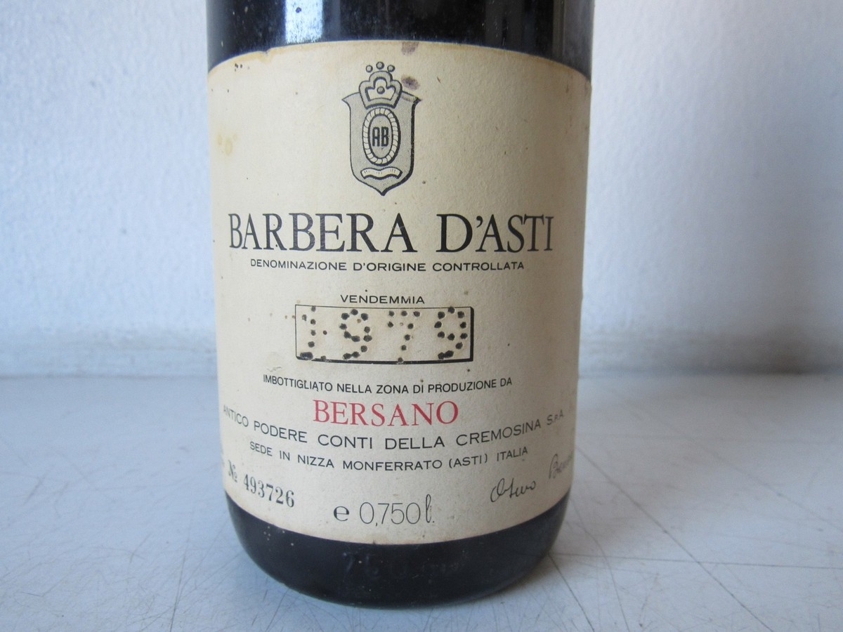 VINO BARBERA D'ASTI BERSANO 1979 ( 75CL. ) | eBay