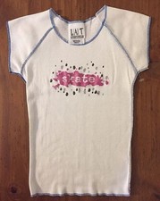 GK Elite SKATE White TOP Figure SKATING PINK SILVER Black SPARKLE T-Shirt New CS