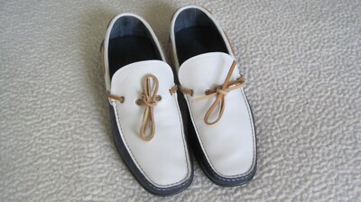 靴 Salvador ferragamo Salvatore Ferragamo Mango Dark Blue/White Combo Leather
