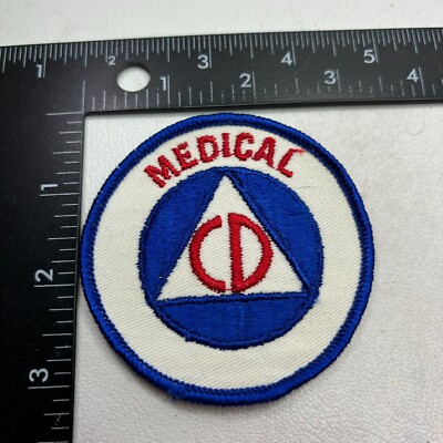 Vintage CD CIVIL DEFENSE MEDICAL Patch 00DM
