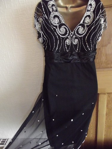 BNWT WALLIS Vintage❤️ 1920's Art Deco Beaded Flapper Gatsby Dress Size 12 P - Picture 8 of 9