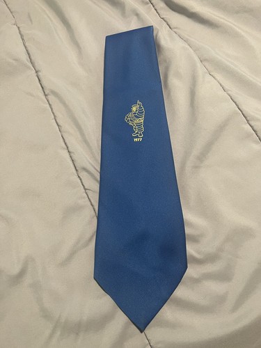 Very Rare Vintage 1977 Michelin Man Bibendum Royal Blue Men’s Tie New - 第 2/6 張圖片