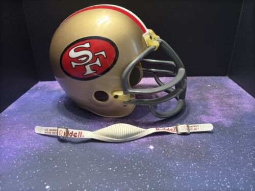 Replica casco medio giovanile vintage anni 90 NFL San Francisco 49ers Riddell full size - Foto 16 di 17