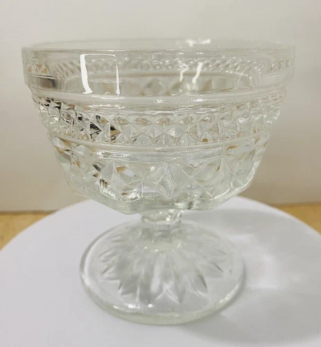 Vintage Wexford Anchor Hocking 3.75” Crystal Sherbet Dishes Pedestal Replacement