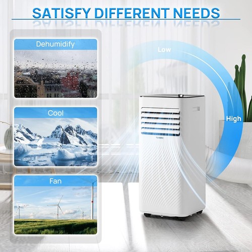 [Open Box]TURBRO Finnmark 8,000 BTU Portable Air Conditioner, Dehumidifier, Fan - Picture 9 of 16