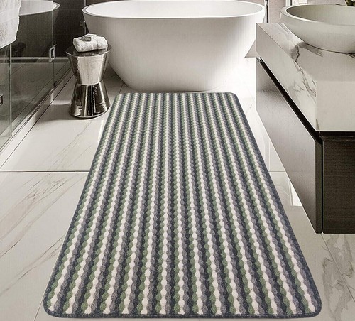 Bathroom Rugs Bath Mats Machine Washable Non Slip Toilet Floor Modern Colours - Picture 46 of 47