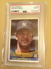 1984 Donruss Don Mattingly #248 Graded PSA 8 Rookie Baseball Card