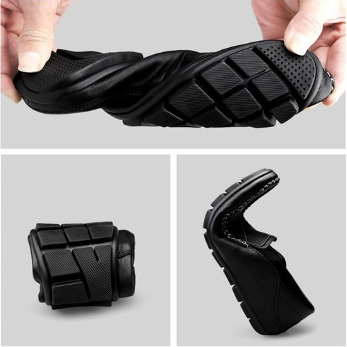 leggera Scarpe Scarpe basse uomo casual lacci da pelle con da guida leggere in fodera a qrz8U0wXr