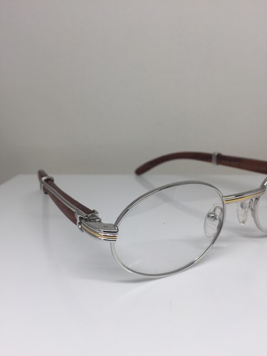 Nuevas gafas vintage Saso NW 101 plateadas con oro y madera colección italiana - Imagen 5 de 12