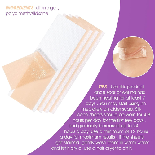 Skincare Silicone Scar Sheets, Advanced Scar Removal Patch, Soften and Flattens - Picture 6 of 12
