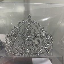 Deluxe Tiara Rhinestone Quince Wedding Pageant Princess Party Halloween