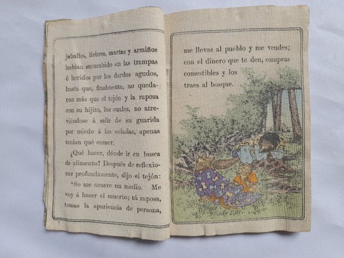 Japanese crepe paper book Cuentos del Japon viejo La venganza del raposillo - Picture 4 of 15