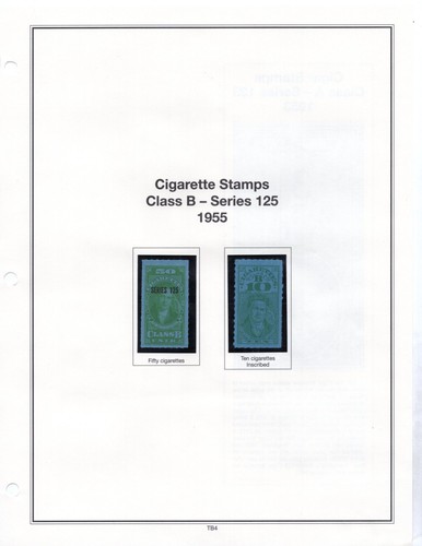 US 1953 CIGARETTE REVENUE STAMP COMPLETE COLLECTION IN HINGELESS MOUNTS - Picture 8 of 19