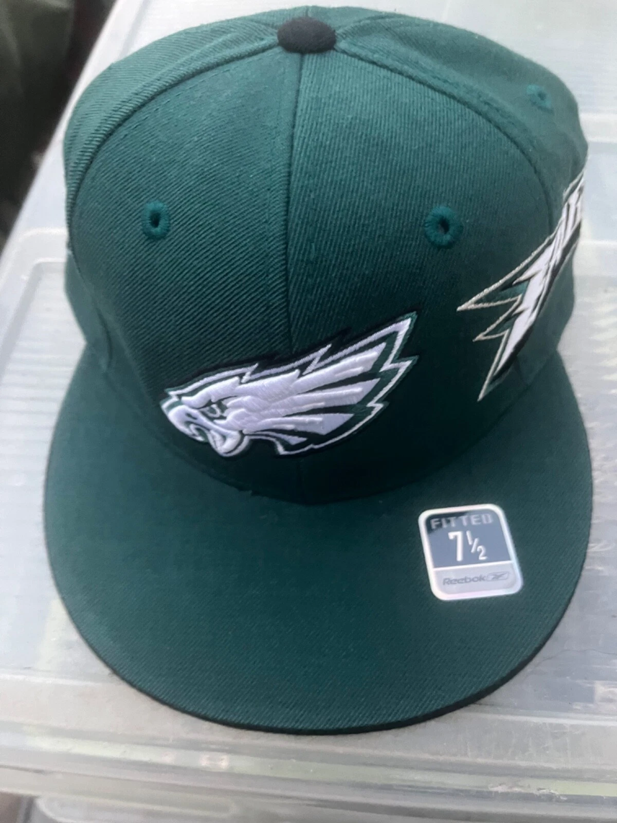 Cappello Reebok uomo donna Philadelphia Eagles verde notte aderente tesa piatta berretto