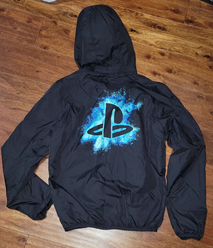 Playstation Jacket Boy's XL 20 Black Zip Up Video Game Windbreaker