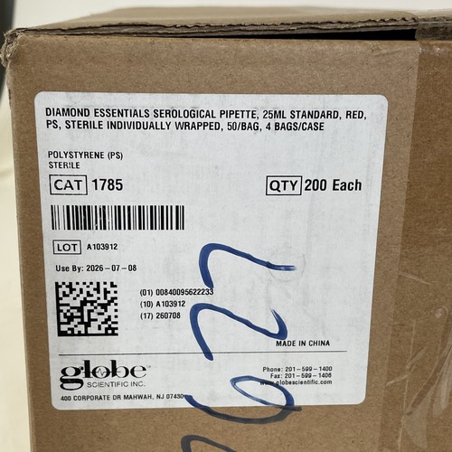 Serological Pipette, 25ml, Red, PS, Sterile, Indv Wrapped, 200/CS - Picture 3 of 3