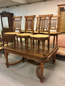 Table et six chaises de salle à manger style Louis XVI noyer 1900 | eBay Table et six chaises de salle à manger style Louis XVI noyer 1900 | eBay