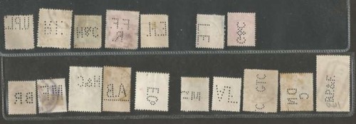 Lote muy bonito de 76 estampillas Perfin de Bélgica - Imagen 2 de 8