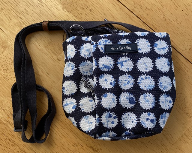 Vera Bradley Navy Blue and White Splash Pattern Small Crossbody Handbag Vera Bradley Navy Blue and White Splash Pattern Small Crossbody Handbag