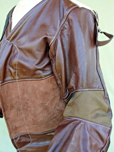Vintage Hawkeye Sports USA Heavy Leather Suede Shooting Jacket Size 42" ?? - Bild 8 von 12