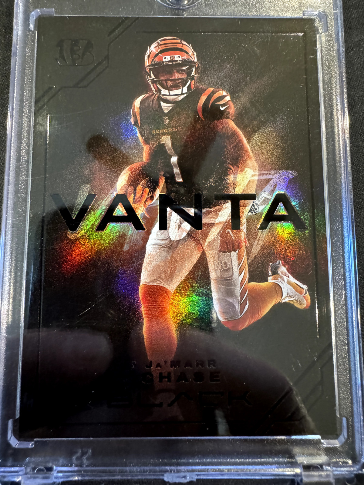 JA’MARR CHASE 2022 PANINI BLACK FOOTBALL #VNTA-4 2ND YEAR VANTA SSP BENGALS