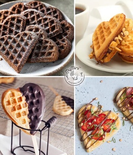 ❤️~Mini Red Heart Shaped Waffle Maker ~❤️ Easy to Clean Non-Stick Sides 4 Inch - Picture 4 of 7