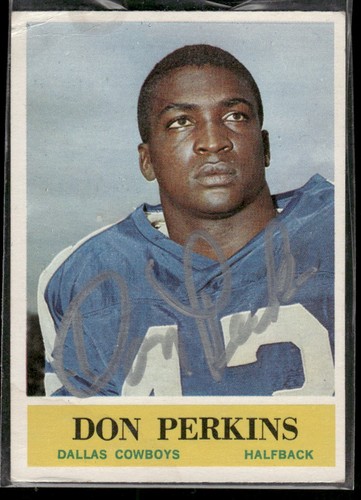 Don Perkins 1964 Philadelphia #53 Signed Autographed Card DALLAS COWBOYS 🤠 - Picture 1 of 2