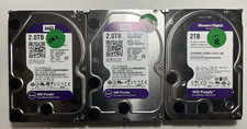 LOT OF 3 WD Purple WD20PURX 2TB 5400RPM 3.5" SATA Surveillance Hard Drive