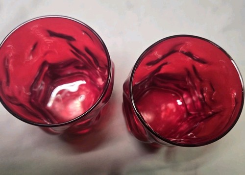 2 Bormioli Rocco Sorgente? Ruby Red Short Tumblers - 4.25" x 2.75" - Picture 3 of 6