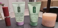 Mixed Lot CLINIQUE All About Clean, 7 Day Scrub Cream, Moisture Surge &Lipstick