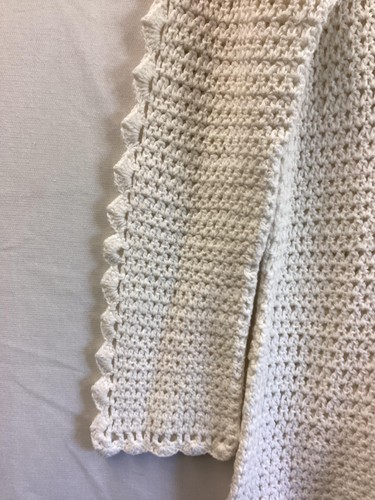 Westport Sweater Womens Large White Crochet Knit Pullover Long Sleeve Boho Top - Picture 3 of 13