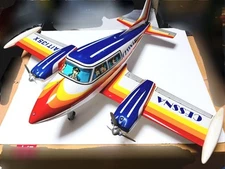 At that time ICHIKO Airplane Tinplate Tin Toy Japan